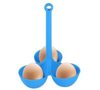 Chasseur à œufs en silicone résistant à la chaleur avec support pour œufs pochés à 3 grilles