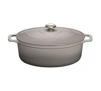 Cocotte ovale 29 cm chasseur gris - Invicta - Gris - Fonte émaillée Gris
