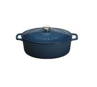 Cocotte ovale en fonte 33cm river Chasseur PUC473397 bleu G