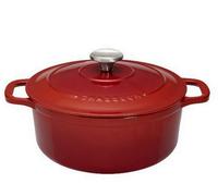 chasseur cocotte ronde en fonte émaillée 22cm rubis sublime puc472258