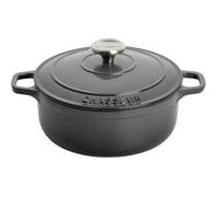 Chasseur - cocotte ronde en fonte émaillée 32cm caviar sublime - puc472889