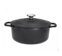 Chasseur - Cocotte ronde 20 cm - Fonte émaillée noire, intérieur noir - G