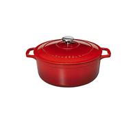 Cocotte ronde en fonte émaillée 28cm rubis Chasseur puc472858 rouge G