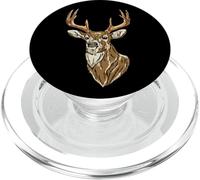 Chasseur de cerf Chasseur cerf Buck Hunt Wildlife Outdoor Bois de Bois PopSockets PopGrip pour MagSafe