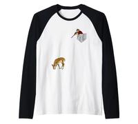 Chasseur de cerf dans Une Poche Poitrine drôle Buck Hunt Manche Raglan