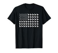 Chasseur de Colombe Patriotique, Drapeau américain, Chasse aux T-Shirt Graphique avec Valeur