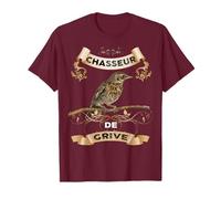 Chasseur De Grive Tirer La grive Petit Gibier Des Bois Forêt T-Shirt