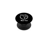 Chasseur Dynamique Muay Thai dans Moon Circle PopSockets PopGrip Adhésif