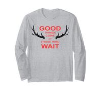 Chasseur la Patience est Une Vertu Cerf Chasse Forêt Cadeau Manche Longue