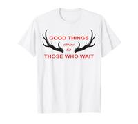 Chasseur la Patience est Une Vertu Cerf Forêt Chasse Cadeau T-Shirt