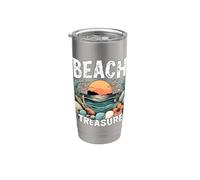 Chasseur Tresors Plage Passion Beach Treasure Gobelet isotherme en acier inoxydable double paroi