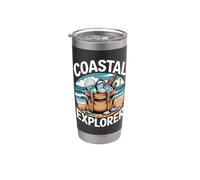 Chasseur Tresors Plage Passion Coastal Explorer Gobelet isotherme en acier inoxydable double paroi