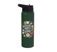 Chasseur Tresors Plage Passion Every Shell Has A Story Stainless Steel Insulated Water Bottle