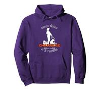 Chasseuse Chieuse Et Râleuse Humour Femme Chasse Sweat à Capuche, Unisexe pour Adultes, Violet, S