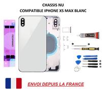 Châssis Arrière Nu Compatible Iphone Xs Max Blanc Itechfrance®, Qualité Origine, Kit Outil,Triwing,Colle