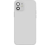 Clappio, boîtier complet pour iPhone 12, boîtier central + couvercle de batterie, blanc