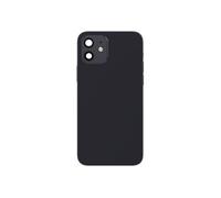 Clappio Châssis Complet pour iPhone 12 Cadre central et Vitre arrière Noir