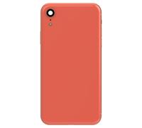 Clappio Châssis Complet pour iPhone XR Cadre central et Vitre arrière Corail