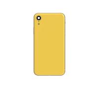 Clappio Châssis Complet pour iPhone XR Cadre central et Vitre arrière Jaune