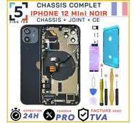 Chassis Complet Remplacement iPhone 12 Mini Noir +Joint +NFC +Kit
