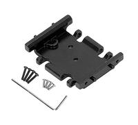 Châssis de boîte de vague moyenne d'alliage d'aluminium de YIZISECCE pour le barrage d'ECX 1/24, pour RGT 1/24, pour FTX 1/24, pièces de hausse de voiture de RC, (Noir)