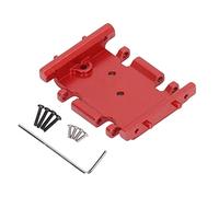 Châssis de boîte de vague moyenne d'alliage d'aluminium de YIZISECCE pour le barrage d'ECX 1/24, pour RGT 1/24, pour FTX 1/24, pièces de hausse de voiture de RC, (Rouge)