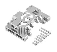 Châssis de boîte de Vitesses RC en Alliage d'aluminium pour TRAXXAS TRX4 Defender, pièce de modèle RC en métal Durable résistant aux Rayures, Argent Noir Rouge 9x5.5x2cm (Argent)