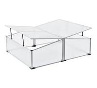 Châssis de Jardin Mossel Double Relevable Polycarbonate 100x120x40 cm [en.casa]