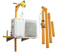 Châssis De Levage Groupe Extérieur Climatiseur, Support de treuil autobloquant, Outil de démontage Haute Altitude(Supports triphasés + treuil de 15 m),001,5ph 661LB 25m