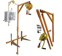 Châssis De Levage Groupe Extérieur Climatiseur, Treuil + Support Autobloquant, Pose De Monte-Charge Groupe Extérieur Climatiseur, Outils De Démolition Haute Altitude,15m