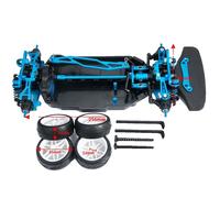 Châssis de modèle réduit de voiture RC, en métal et plastique, compatible avec Tamiya TT02, 1set