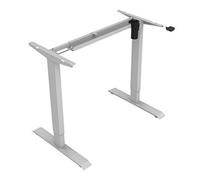 Châssis de table, hauteur réglable électriquement, portée 500 mm, gris, capacité de charge 70 kg, ergo