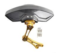 Châssis en alliage d'aluminium avec coque en plastique imprimé fibre de carbone pour couverture de roue arrière de moto (doré)