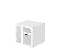Châssis NAS ITX Ursa Minor 4 Baies - avec Fond de Panier, Prise en Charge SFX/SFX-L PSU, Noir, Compatible avec UNRAID/Synology(Ursa Minor White)