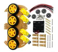 Châssis pour voiture 4WD Métal et ABS pour robuste Châssis pour | Moteurs CC à réduction, encodeurs intégrés, contrôle pour précis, pour idéal pour arduino, projets STEM