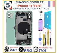 Chassis Prémonté Remplacement pour iPhone 11 Vert Complet +Joint NFC +Kit