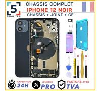 Chassis Premonte Remplacement pour iPhone 12 Noir Complet +Joint +NFC +Kit