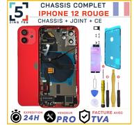 Chassis Premonte Remplacement pour iPhone 12 Rouge Complet +Joint +NFC +Kit
