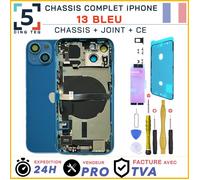 Chassis Premonte Remplacement pour iPhone 13 Bleu Complet +Joint +NFC +Kit