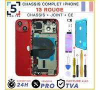 Chassis Premonte Remplacement pour iPhone 13 Rouge Red Complet +Joint +NFC +Kit