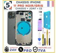 Chassis remplacement iPhone 11 Pro Gris Sideral Noir Chassis nu +Joint +Kit