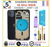 Chassis remplacement iPhone 12 Mini Noir - Chassis NU +Joint +Kit