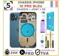 Chassis remplacement iPhone 12 Pro Bleu Pacifique Chassis NU +Joint +Kit
