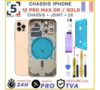 Chassis Remplacement iPhone 12 Pro Max Or Gold Chassis NU +Joint +Kit