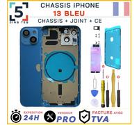 Chassis Remplacement iPhone 13 Bleu Chassis Nu +Joint +Kit