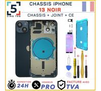Chassis Remplacement iPhone 13 Noir Minuit Chassis Nu +Joint +Kit