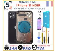 Chassis remplacement pour iPhone 11 Noir Chassis NU +Joint +Kit