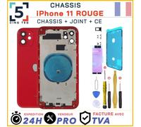 Chassis remplacement pour iPhone 11 Rouge Chassis NU +Joint +Kit