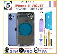 Chassis remplacement pour iPhone 11 Violet Chassis NU +Joint +Kit