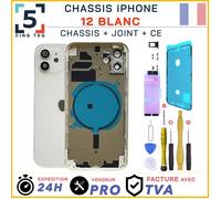 Chassis remplacement pour iPhone 12 Blanc Chassis NU +Joint +Kit